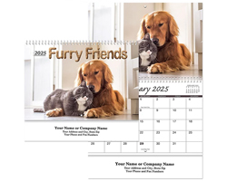 Furry Friends Spiral Wall Calendar