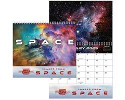 Luxe Images from Space Spiral Wall Calendar