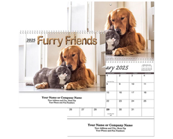 Furry Friends Spiral Wall Calendar