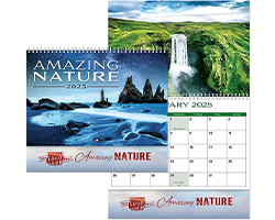 Luxe Amazing Nature Spiral Wall Calendar